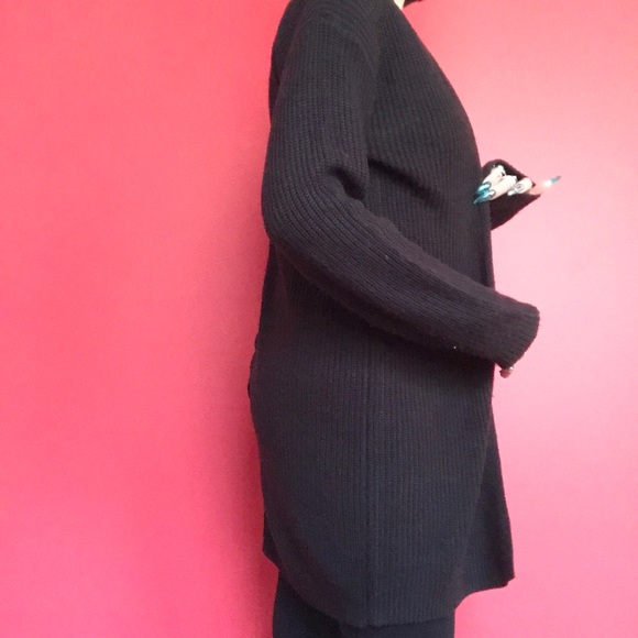 M xhilaration black cardigan with lace up back - Picture 3 of 7